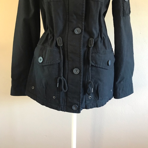 Levi’s women hooded black anorak cotton jacket size xs - Picture 13 of 16